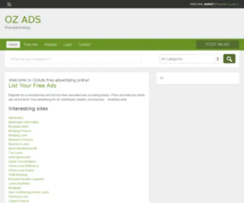 Ozads.com.au(Ad Listings) Screenshot