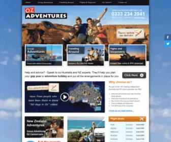 Ozadventures.co.uk(Adventure Holidays) Screenshot