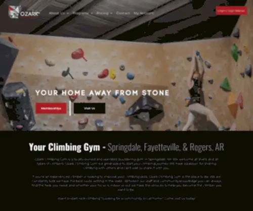 Ozarkclimbing.com(Ozark Climbing Gym) Screenshot