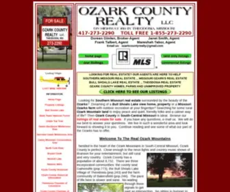 Ozarkcountyrealty.com(THEODOSIA MO & BULL SHOALS LAKE REAL ESTATE) Screenshot