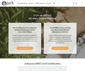 OzarkmmjCards.com(Arkansas Medical Marijuana Certification) Screenshot