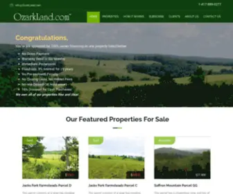 Ozarksland.com(Land for Sale in the Ozarks) Screenshot