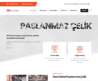 Ozarmetal.com(Paslanmaz Çelik) Screenshot