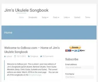 Ozbcoz.com(Jim's Ukulele Songbook and Songs) Screenshot