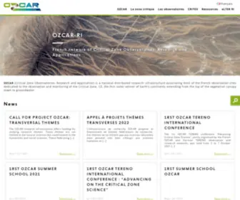 Ozcar-RI.org(French network of Critical Zone Observatories) Screenshot