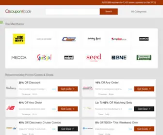 Ozcouponscode.com(Discount codes) Screenshot