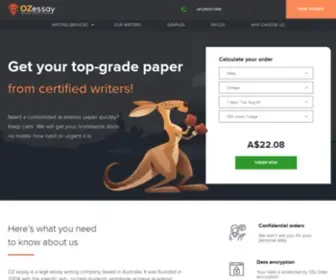 Ozessay.com.au(Top-Ranked Essay Writing Service) Screenshot