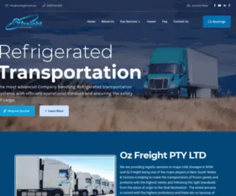 Ozfreight.com.au(OzFreight Refrigerated Transport Expert) Screenshot