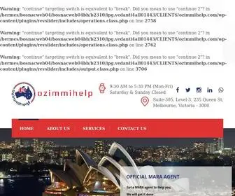 Ozimmihelp.com(Simplified Australian Immigration) Screenshot