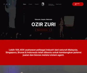 Ozirzuri.com(Luaskan potensi bisnes dengan strategi Kuasai Sistem Agent) Screenshot