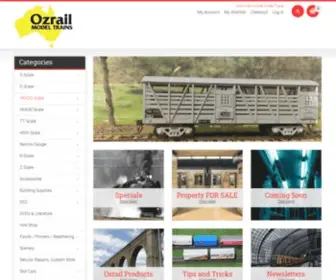 Ozrailmodeltrains.com.au(Ozrail Model Trains) Screenshot