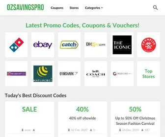 Ozsavingspro.com(All Valid Coupons) Screenshot