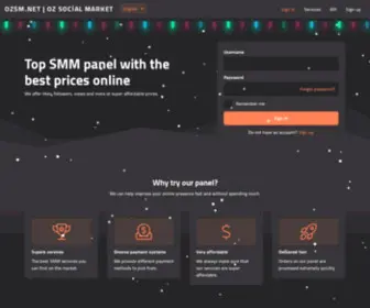 OZSM.net(NUMBER #1 PROVIDER FOR RESELLERS IN SMM PANEL) Screenshot