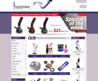 Ozsmoke.com.au(Bongs & Pipes Online Shop Australia) Screenshot
