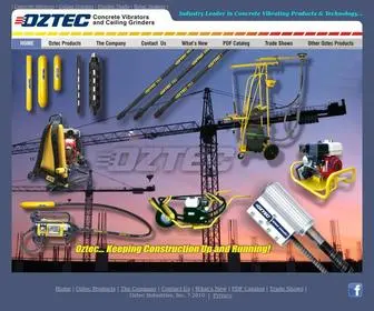 Oztec.com(Oztec Concrete Vibrators and Grinders) Screenshot