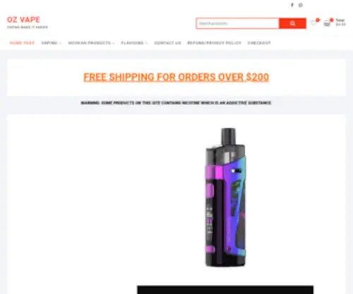 Ozvape.com.au(OZ VAPE) Screenshot