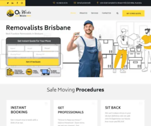 Ozwidemovers.com(Best Removalist’s Company in Brisbane) Screenshot