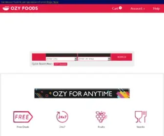 Ozyfoods.com(OZY Foods) Screenshot