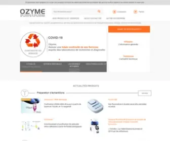 Ozyme.fr(Ozyme fournit les laboratoires de recherche en biologie mol) Screenshot