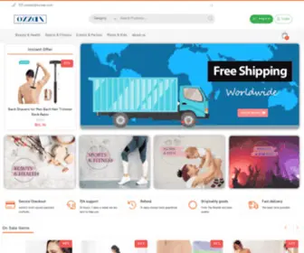 Ozzax.com(Create an Ecommerce Website and Sell Online) Screenshot