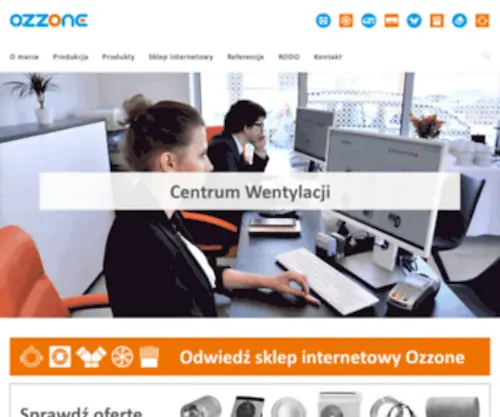 Ozzone.pl(Agregaty chłodnicze i instalacje wentylacyjne) Screenshot