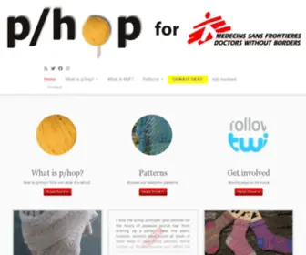 P-Hop.co.uk(Or p/hop for short (a fantastic knitting fundraiser for MSF)) Screenshot