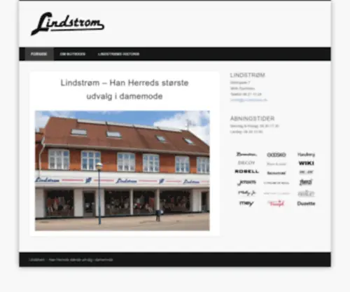 P-Lindstroem.dk(Velkommen til dametøjsbutikken Lindstrøm. Vi er en af Fjerritslevs ældste forretninger) Screenshot