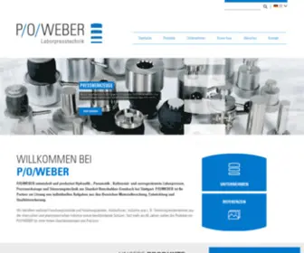 P-O-Weber.de(Hersteller für Laborpressen) Screenshot