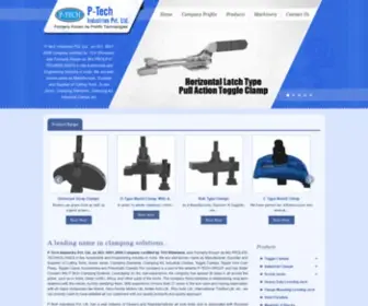 P-Techclamps.com(Industrial Fastener manufacturers) Screenshot