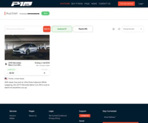 P1Autoauction.com(P1 Auto Auctions) Screenshot