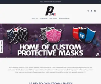 P3Gear.com(Protective Masks Made In The USA by P3 Gear) Screenshot