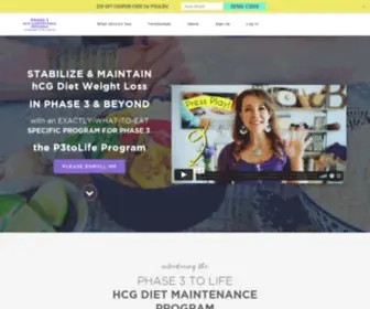 P3Tolife.com(HCG Diet Phase 3) Screenshot