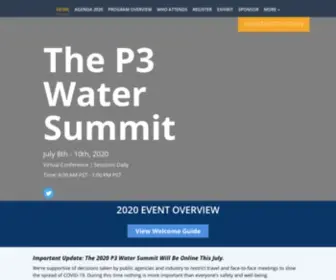 P3Watersummit.com(The P3 Water Summit) Screenshot