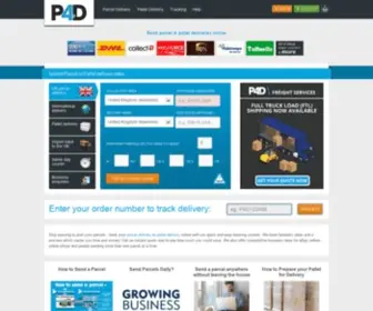 P4D.co.uk(Major couriers at discounted prices) Screenshot