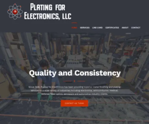 P4E.com(Plating for Electronics Company) Screenshot