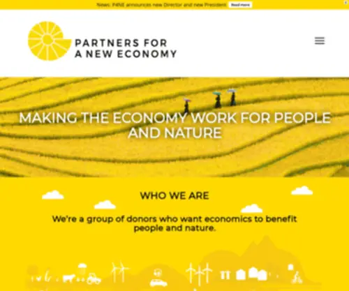 P4NE.org(Partners For A New Economy) Screenshot
