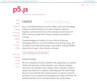 P5JS.org(P5.js) Screenshot