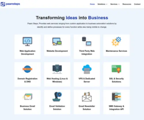 Paamsteps.com(Software Developer and Cloud Solution Provider Company) Screenshot