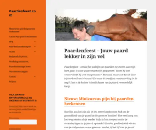Paardenfeest.com(Training voor een blessurevrij) Screenshot