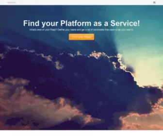 Paasfinder.org(Platform as a Service Provider Comparison) Screenshot