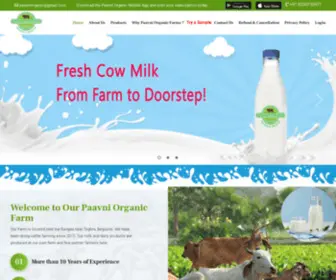 Paavniorganic.com(Pure and Fresh Milk) Screenshot