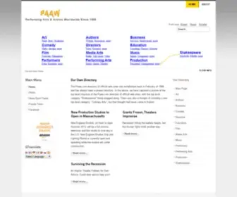 Paaw.com(Performing Arts Artists Worldwide) Screenshot