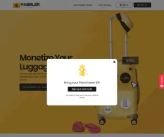 Pabbler.com(Monetize Your Luggage) Screenshot