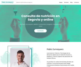 Pablozumaquero.com(Consulta de nutrición en Segovia) Screenshot