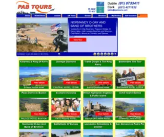 Pabtours.com(PAB Coach Tours Ireland Web Site) Screenshot