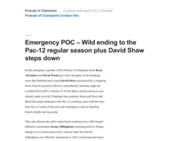 Pac12Podcast.com(Pac 12 Podcast) Screenshot