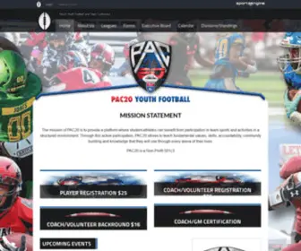 Pac20Football.com(Pac 20 Football) Screenshot