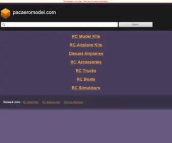 Pacaeromodel.com(Pacific Aeromodel) Screenshot