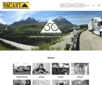 Pacart.ca(Fine Art & Exhibition Transportation Services) Screenshot