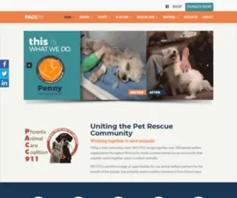 Pacc911.org(PACC911 (AKA Phoenix Animal Care Coalition)) Screenshot
